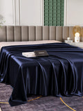 SilkSilky AU 25Momme Pure Silk Sheet DarkBlue 003