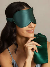 [Dark Green] SilkSilky-AU Sleep Mask 002