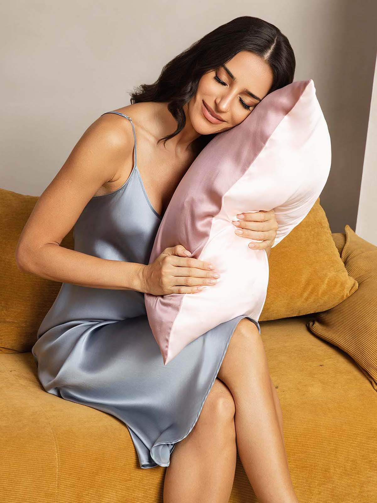 [PaleMauve+LightPink] SilkSilky-AU 22Momme Pure Silk Pillowcase 003