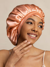 [Coral Pink] SilkSilky-AU Sleep Cap 003