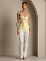 [Light Yellow] SilkSilky-AU Spaghetti Strap V Neck Camisole 007