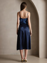 [Dark Blue] SilkSilky-AU Spaghetti Strap V Neck Camisole 002