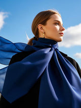 [Dark Blue] SilkSilky-AU Scarf 001