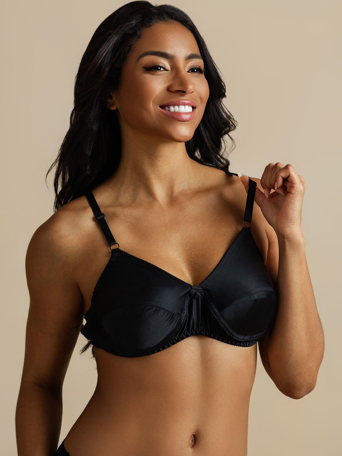 [Black] SilkSilky-AU Pure Silk Bra 005,