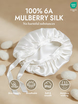 [White] SilkSilky-AU Sleep Cap 002