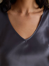 [Dark Gray] SilkSilky-AU Sleeveless V Neck Camisole 005