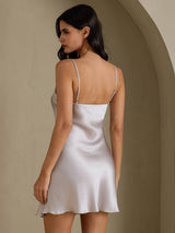 [Gray] SilkSilky-AU Sleeveless V Neck Nightgown 002