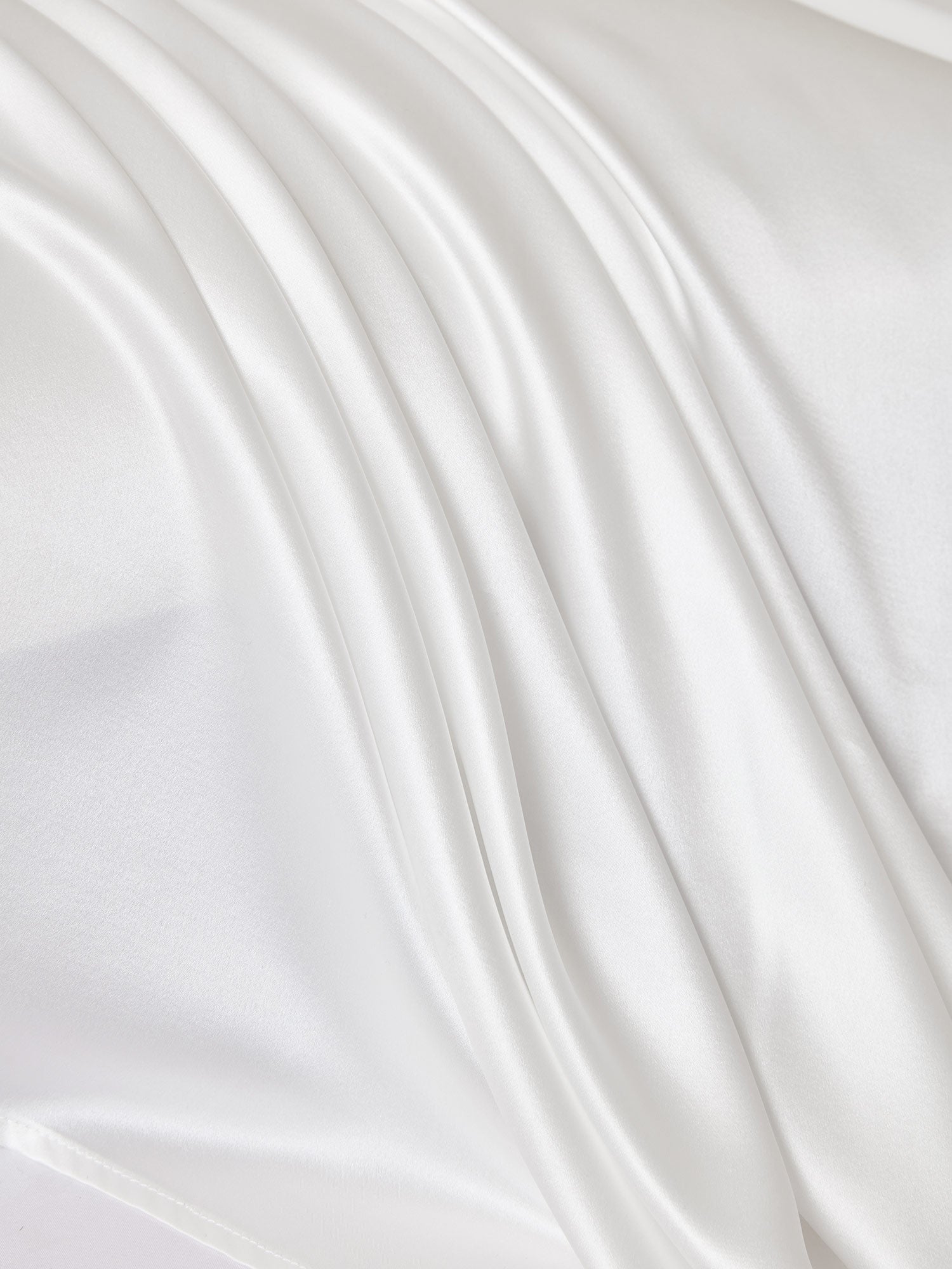 [LightGray+White] SilkSilky-AU 25Momme Pure Silk Bedding Set 003,