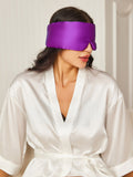 SilkSilky AU 19Momme Pure Silk Eye Mask Purple 003