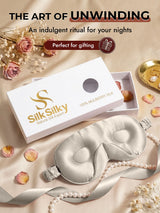 [Light Gray] SilkSilky-AU 22Momme Sleep Mask 009
