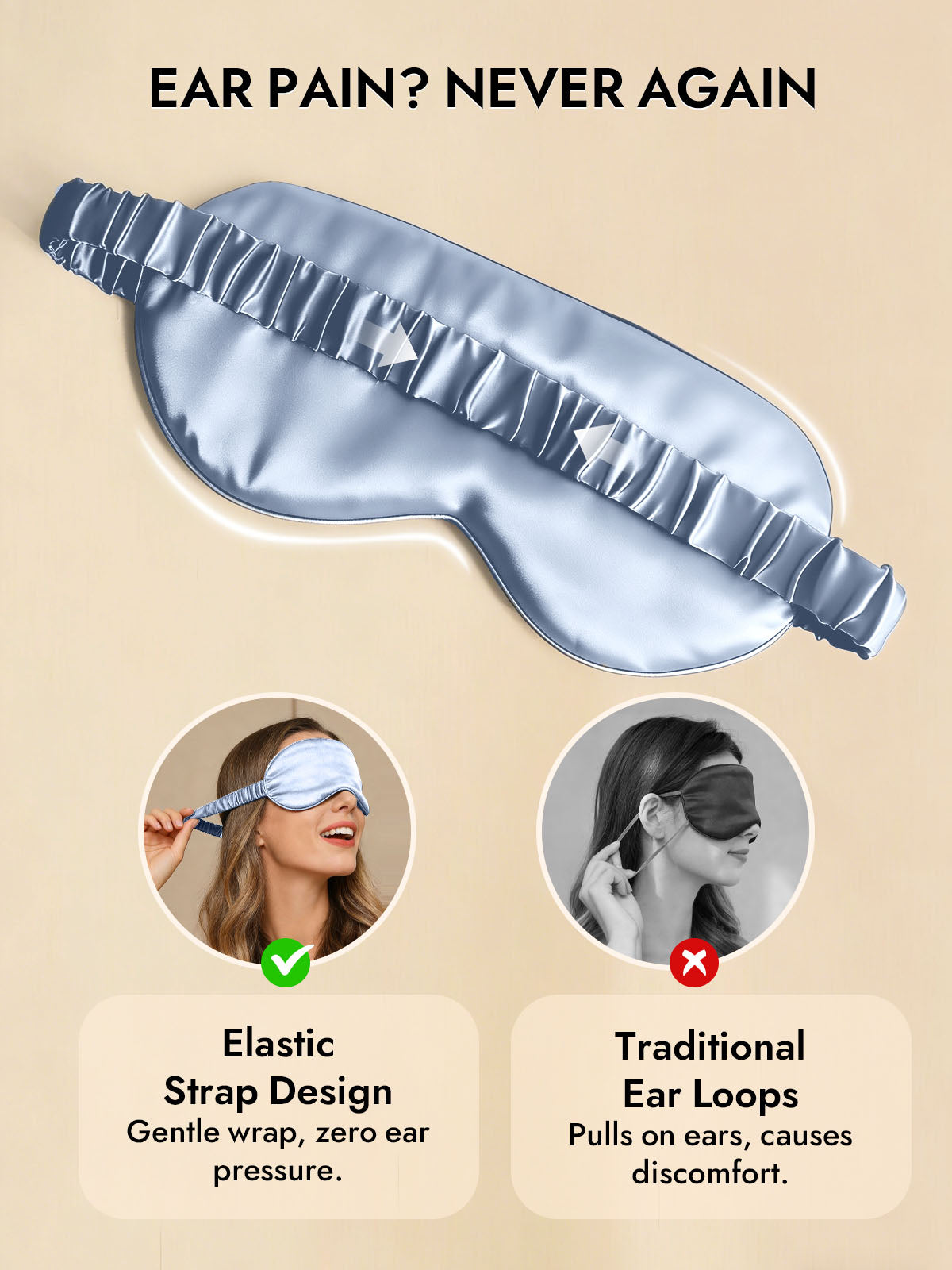 [Light Blue] SilkSilky-AU 19Momme Pure Silk Eye Mask 006