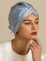 [Steel Blue] SilkSilky-AU Sleep Cap 001