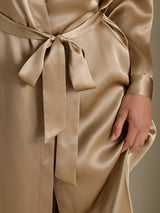 [Champagne] SilkSilky-AU Long Sleeve Women's Dressing Gown 004