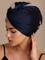 [Dark Blue] SilkSilky-AU Hair Towel Wrap 001