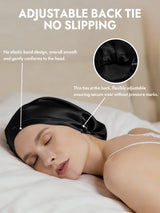 [Black] SilkSilky-AU Sleep Cap 005