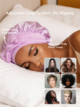 [Lavender] SilkSilky-AU Sleep Cap 004