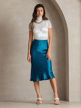 [Teal] SilkSilky-AU Skirt 007