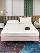 [White] SilkSilky-AU 25Momme Bedding Set 002