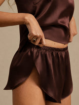 [Brown] SilkSilky-AU Spaghetti Strap Camisole Set 006