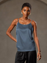 [Real Teal] SilkSilky-AU Spaghetti Strap Camisole 001