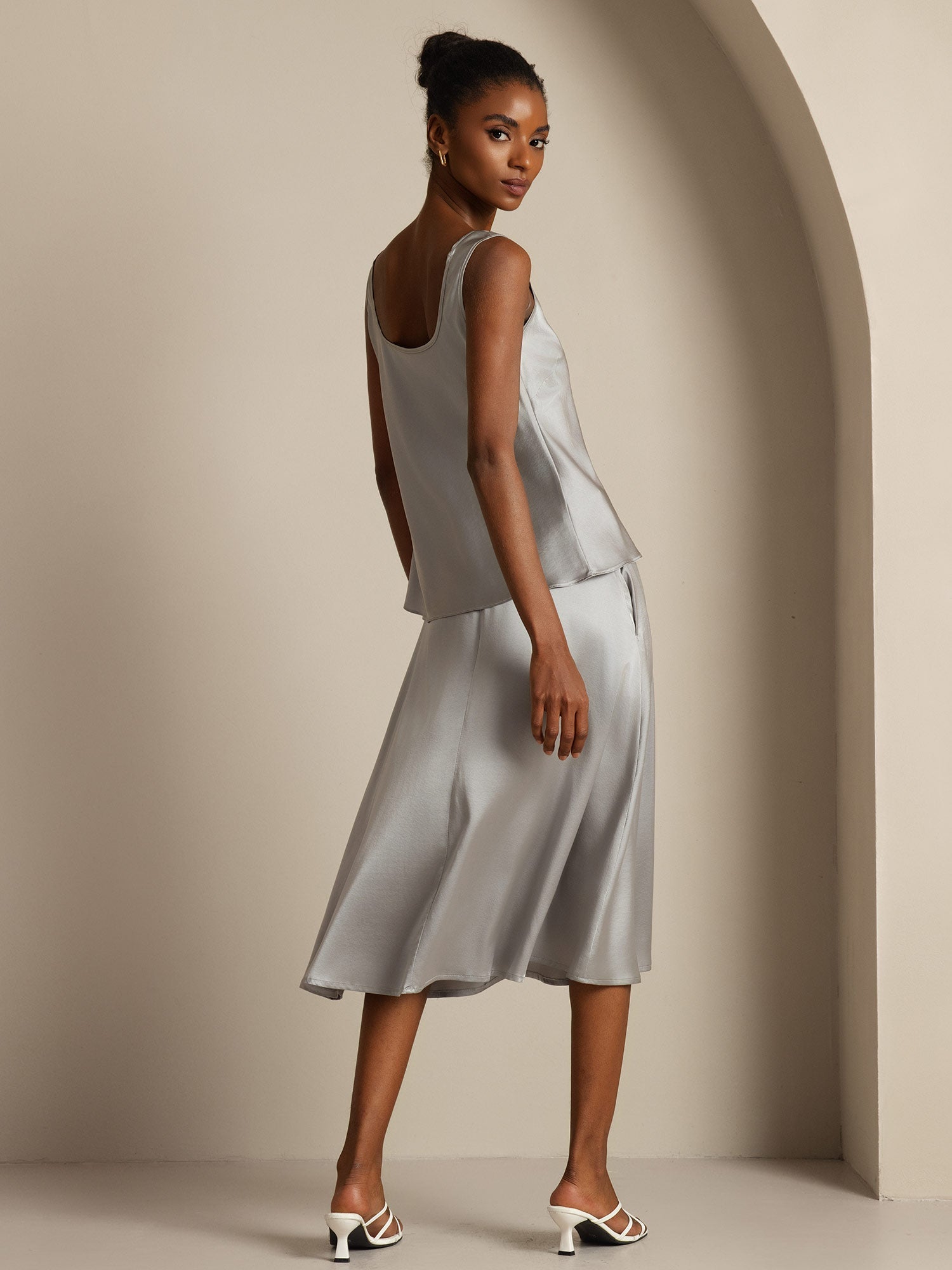 [Griffin Gray] SilkSilky-AU 19Momme Silk U Neck Camisole 002,