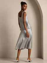[Griffin Gray] SilkSilky-AU 19Momme Stretch Silk Charmeuse Sleeveless Scoop Neck Camisole 002