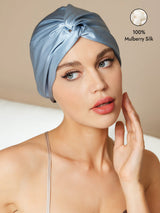 [Steel Blue] SilkSilky-AU Sleep Cap 001