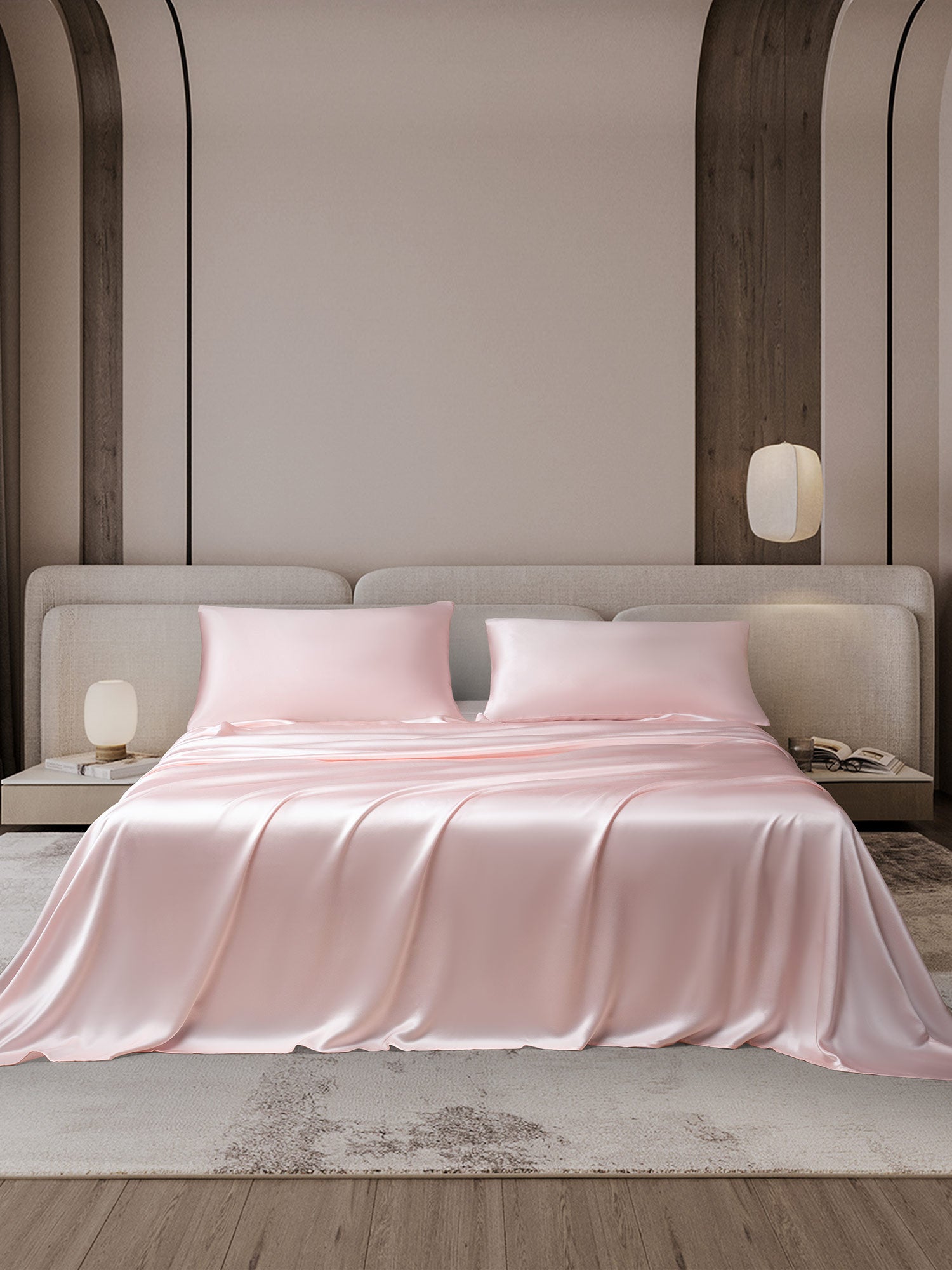 [Pink] SilkSilky-AU 25Momme Bedding Set 001