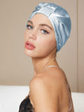 SilkSilky AU Pure Silk Sleep Cap LightBlue 001