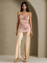 [Tuscany] SilkSilky-AU Spaghetti Strap Cowl Neck Camisole 005