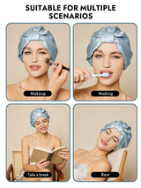 [Light Blue] SilkSilky-AU Sleep Cap 006