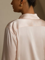 [Light Pink] SilkSilky-AU Long Sleeve Lapel Collar Women's Shirt 004