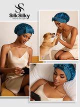[Teal] SilkSilky-AU Sleep Cap 005