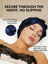 [Dark Blue] SilkSilky-AU Sleep Cap 004