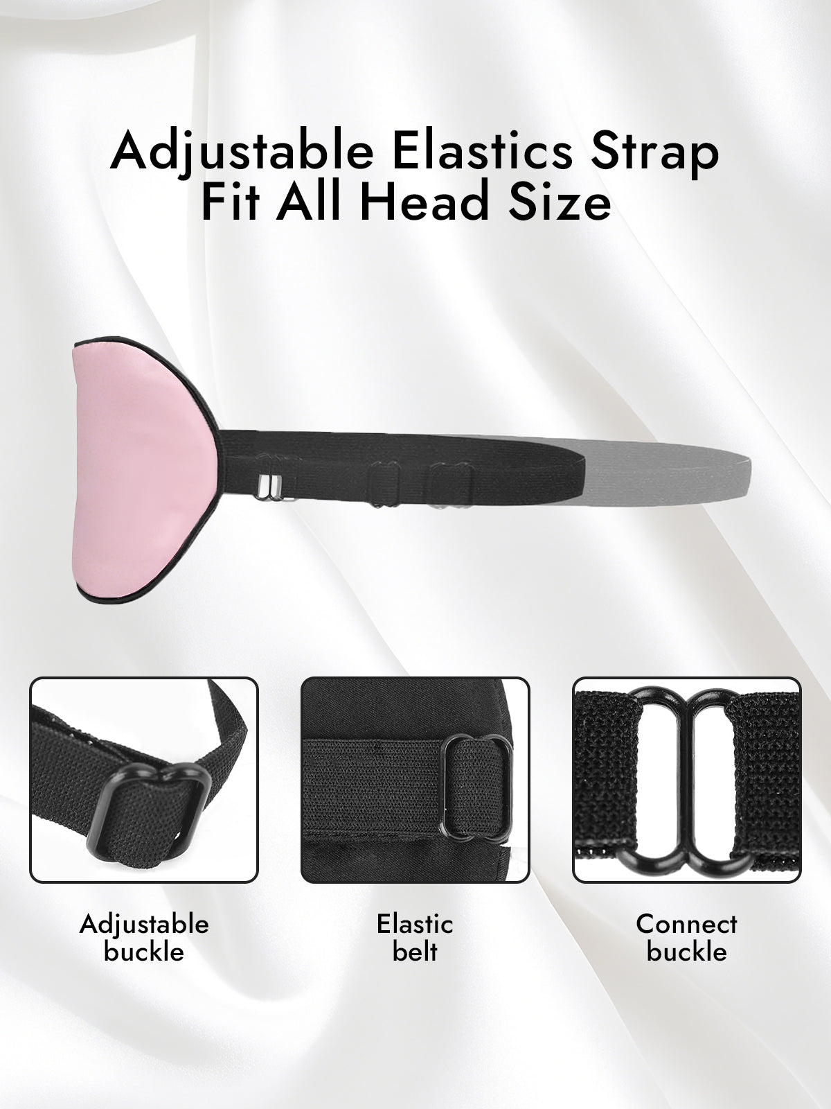 [Light Pink] SilkSilky-AU 19Momme Pure Silk Eye Mask 004