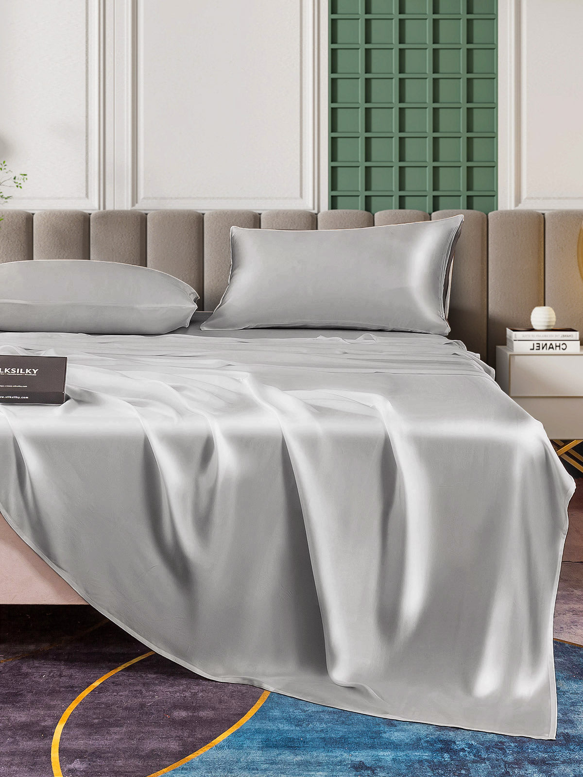 [Silver] SilkSilky-AU 25Momme Bedding Set 006