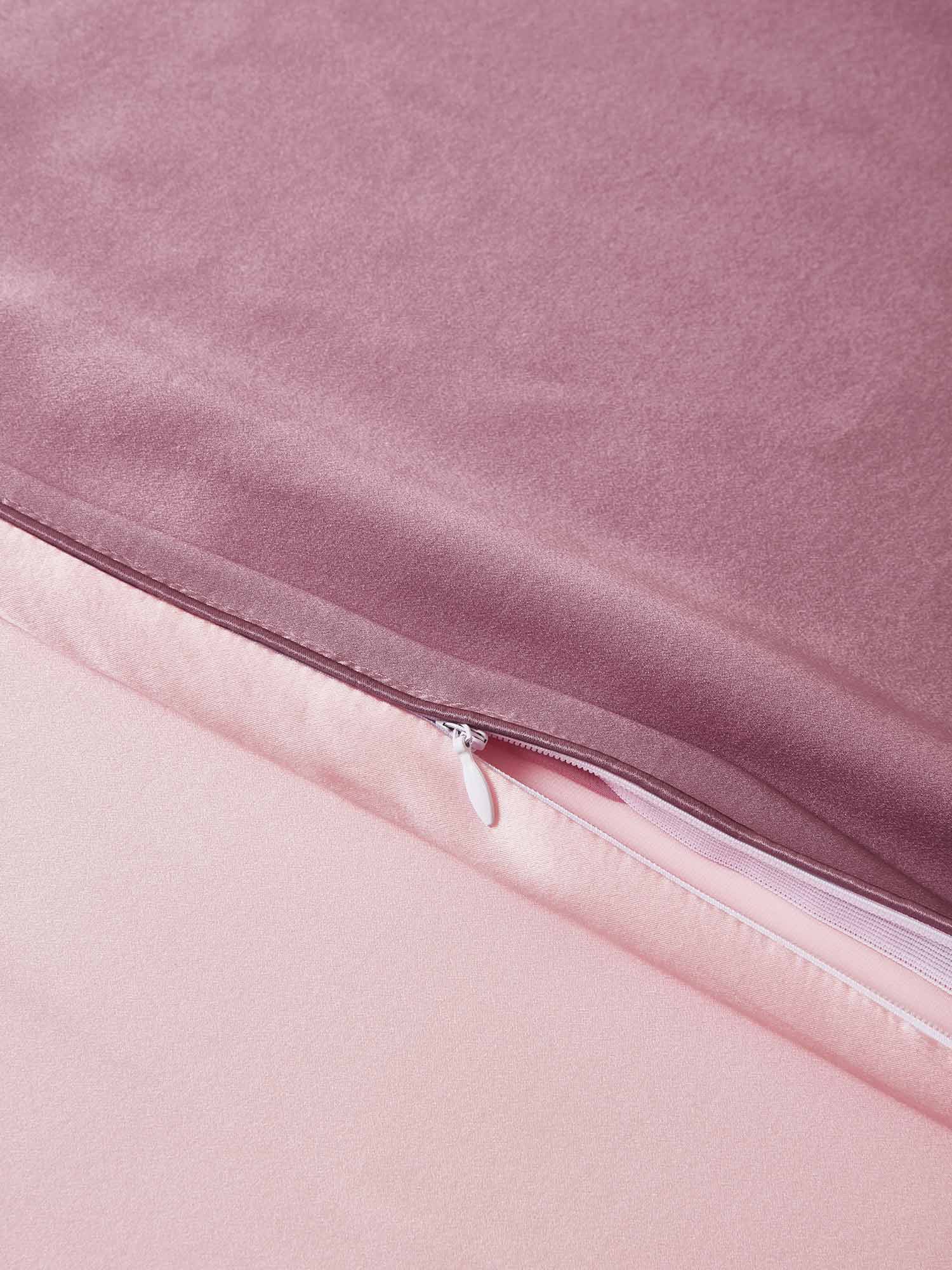 [PaleMauve+LightPink] SilkSilky-AU 19Momme Pure Silk Bedding Set 006,