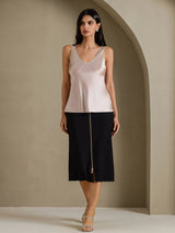 [Shadow Gray] SilkSilky-AU Sleeveless V Neck Camisole 006