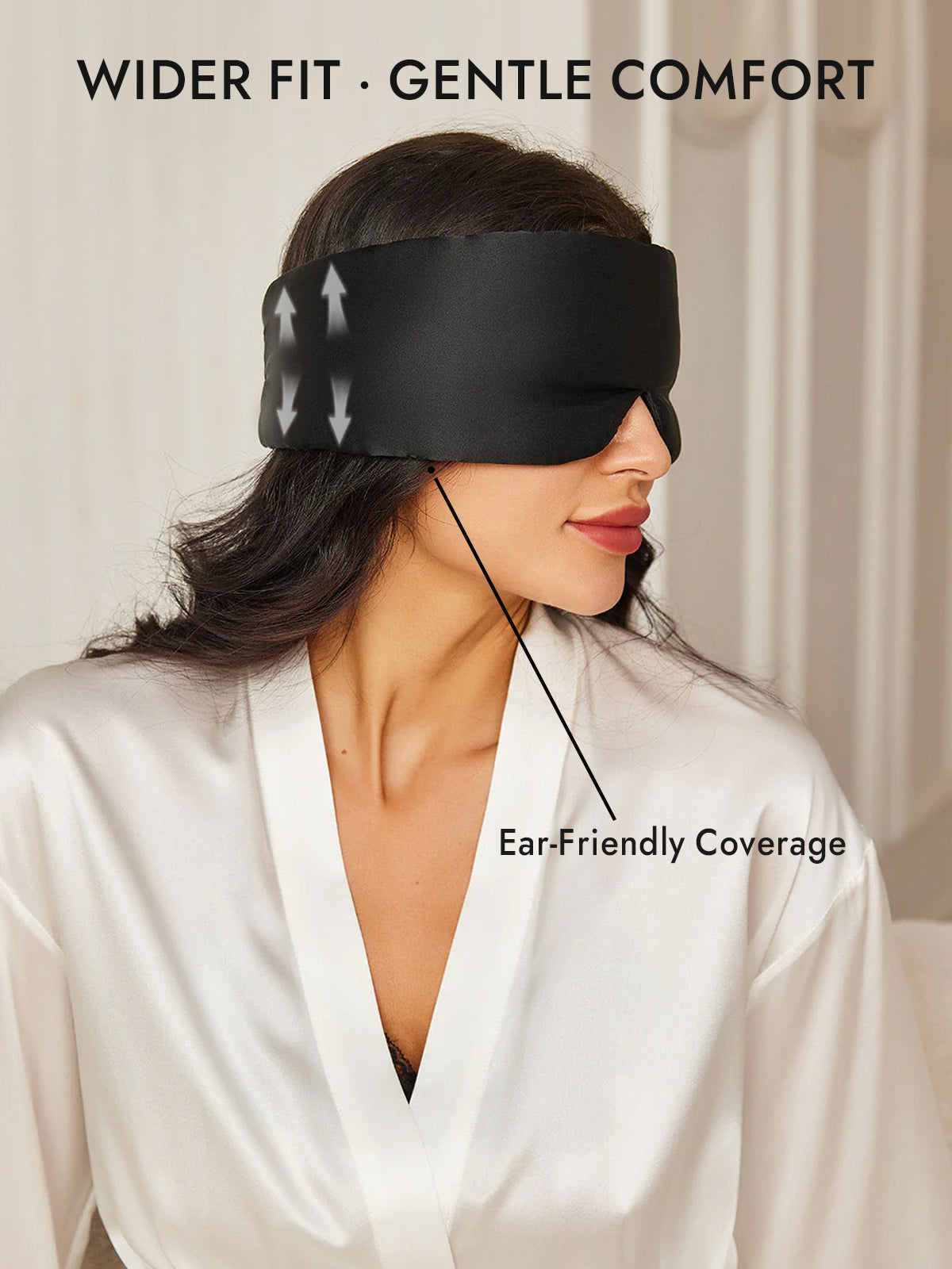 [Black] SilkSilky-AU 19Momme Pure Silk Eye Mask 005