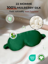 [Dark Green] SilkSilky-AU 22Momme Sleep Mask 006