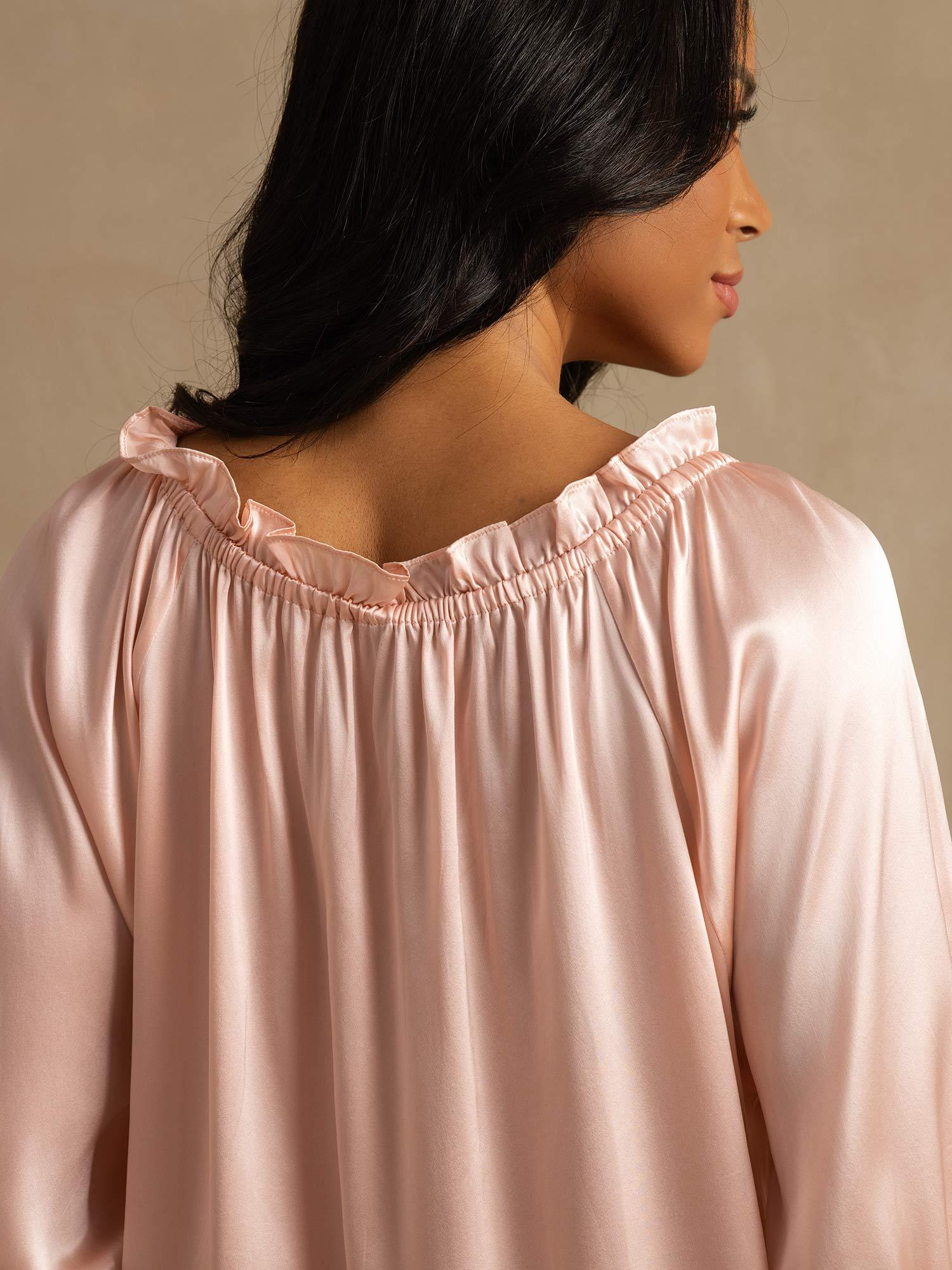 [LightPink] SilkSilky-AU Pure Silk Nightgown 005