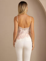 [Pink] SilkSilky-AU Spaghetti Strap V Neck Camisole 002
