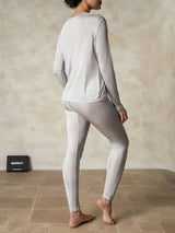 [Silver] SilkSilky-AU Long Sleeve Round Neck Women's Long Johns 002