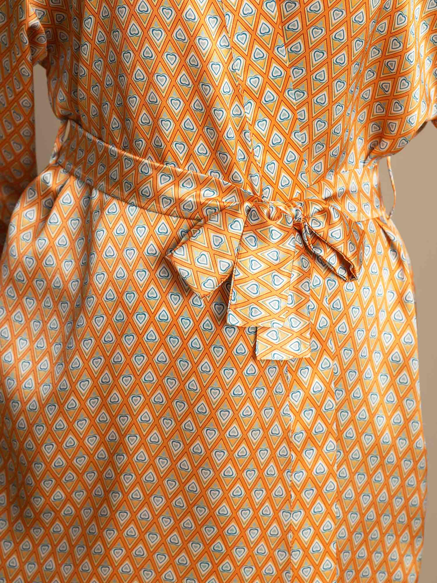 [Floral] SilkSilky-AU Pure Silk Womens Robe 004,