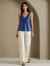 [Real Teal] SilkSilky-AU Sleeveless V Neck Camisole 006