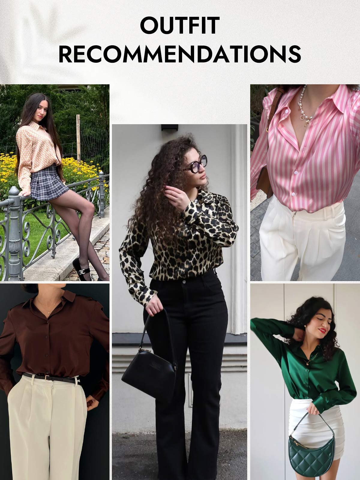 [Leopard] SilkSilky-AU Silk Long Sleeve Lapel Collar Women's Shirt 005