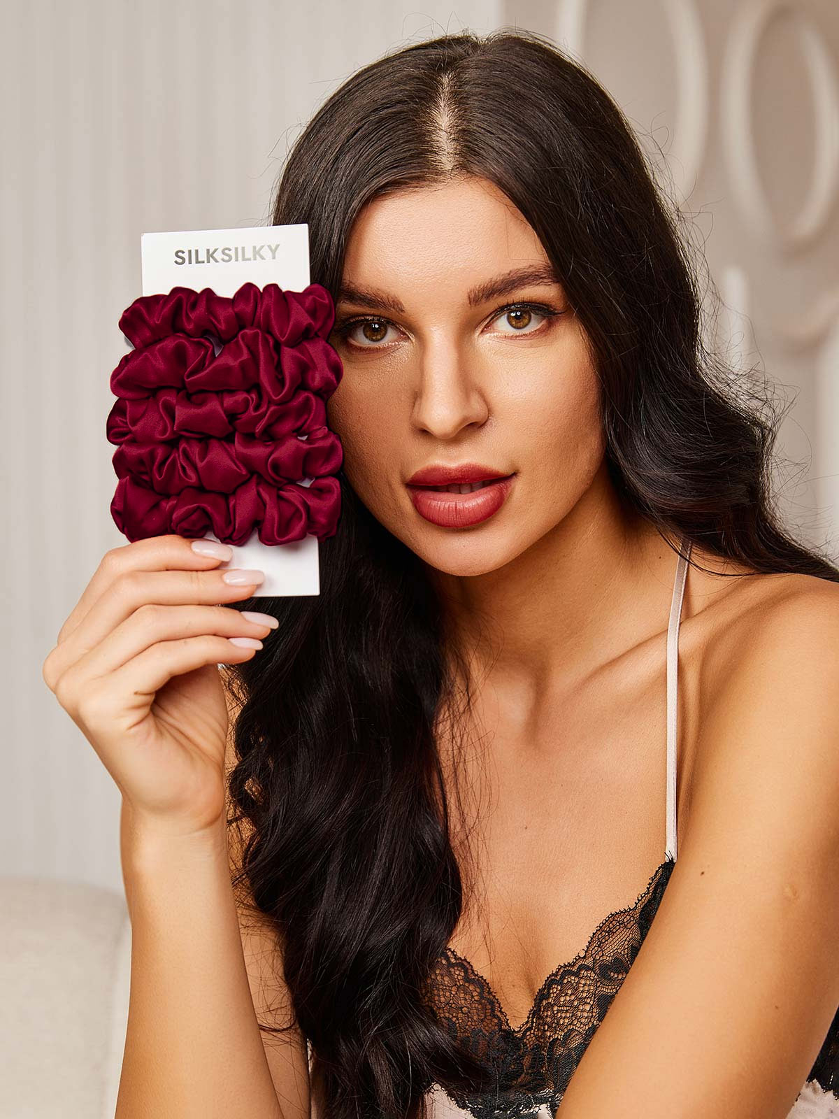 [Fuchsia] SilkSilky-AU 19Momme Pure Silk Scrunchie 002