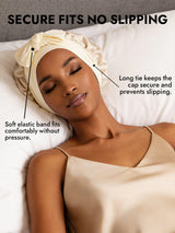 [Beige] SilkSilky-AU Sleep Cap 004