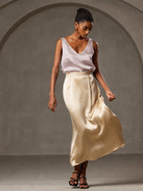 [Shadow Gray] SilkSilky-AU Sleeveless V Neck Camisole 005