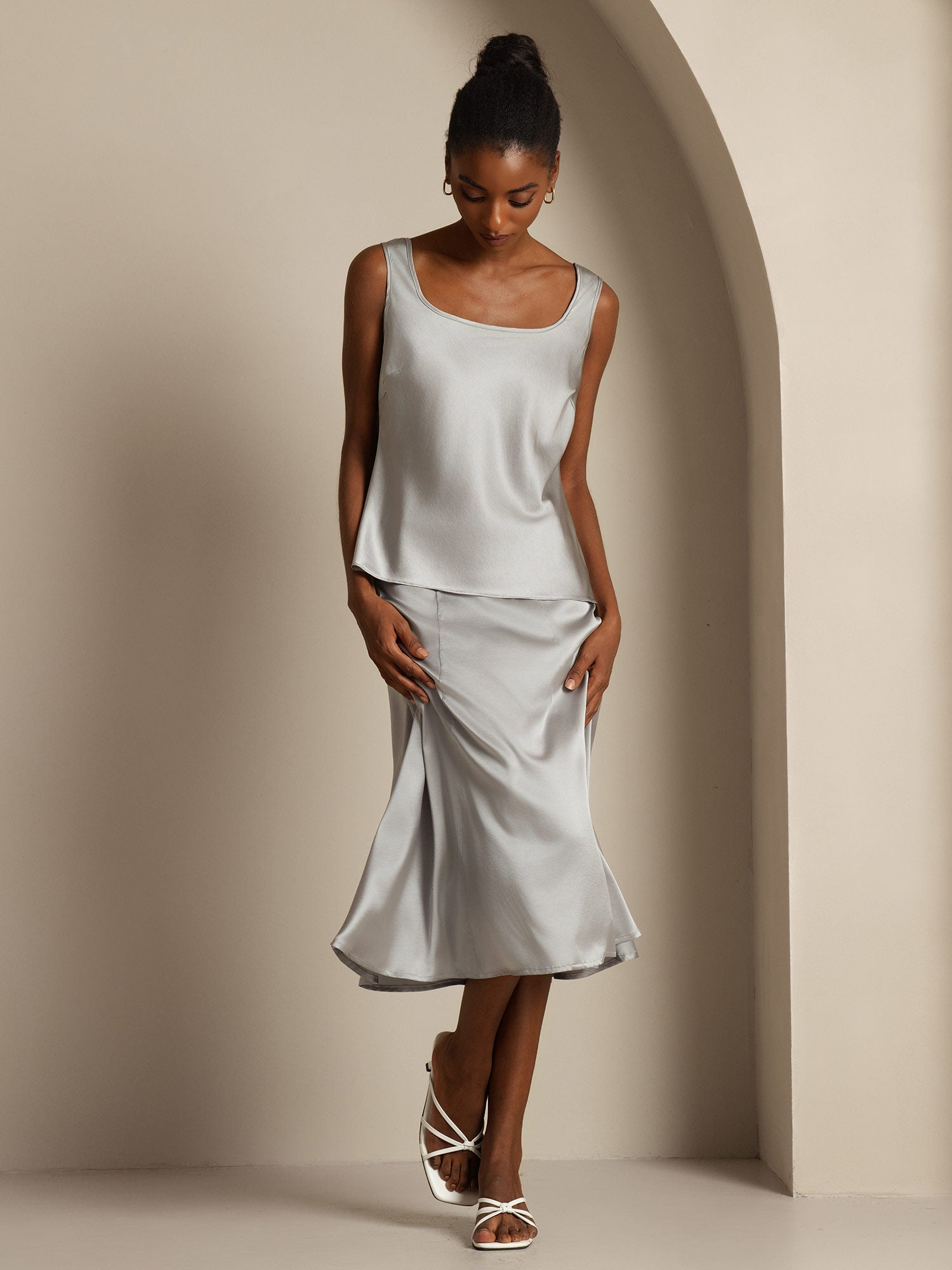 [Griffin Gray] SilkSilky-AU 19Momme Silk Sleeveless U Neck Camisole 007